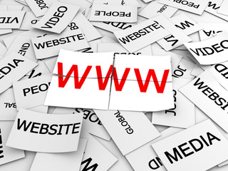 WWW text. Conceptual image.