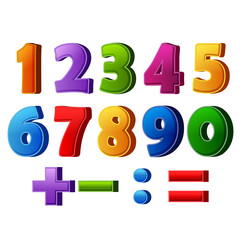 colorful numbers and mathematical operations