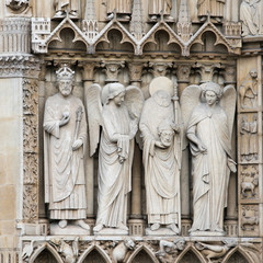 Fototapeta na wymiar Architectural details of Cathedral Notre Dame de Paris