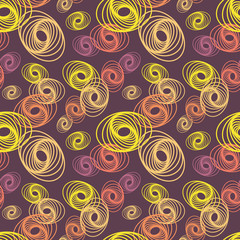 Abstract Shape with Geometric Line Art Seamless Pattern