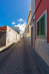 Fototapeta na wymiar Empty street in Firgas town, Gran Canaria, Spain
