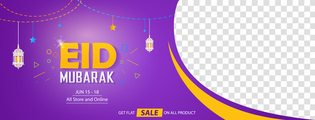 Eid Mubarak eid sale banner cover concept template design