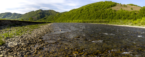 river Striy at the Carpathian mountains