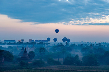Ballons during Bagan Sunrise