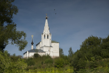Reflection of church in the Kamenka River, Suzdal