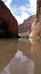 Fototapeta na wymiar Redwall Cavern. To get real down and close to Grand Canyon you need to either raft on Colorado River or hike in it, ideally both.