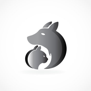 Logo dog and cat vector image