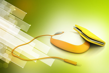 mouse with file folder