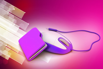 mouse with file folder