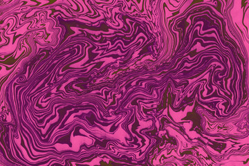 Suminagashi marble texture hand painted with pink ink. Digital paper 1550 performed in traditional japanese suminagashi floating ink technique. Fantastic liquid abstract background.