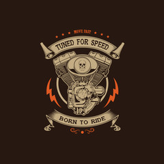 Motorcycle Machine Club Illustration