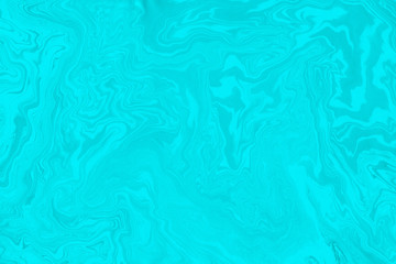 Suminagashi marble texture hand painted with cyan ink. Digital paper 1604 performed in traditional japanese suminagashi floating ink technique. Shapely liquid abstract background.