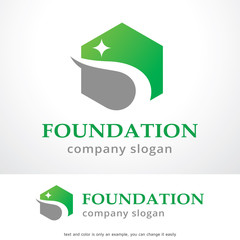 Foundation Logo Template Design Vector, Emblem, Design Concept, Creative Symbol, Icon