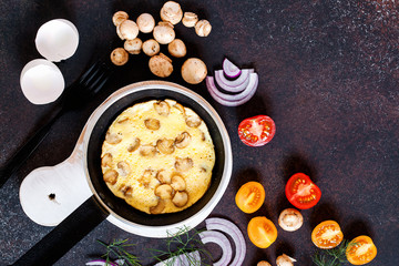 Frittata with mushrooms