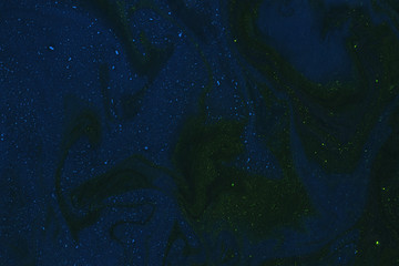 Suminagashi marble texture hand painted with blue grey ink. Digital paper 21 performed in traditional japanese suminagashi floating ink technique. Charming liquid abstract background.