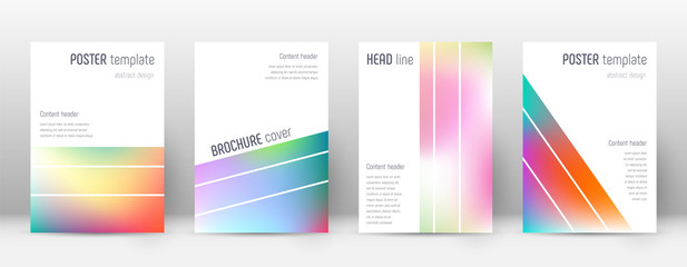 Fototapeta premium Flyer layout. Geometric fascinating template for Brochure, Annual Report, Magazine, Poster, Corporate Presentation, Portfolio, Flyer. Alive bright cover page.