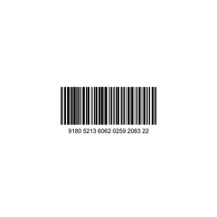 Barcode icon illustration isolated on background. Data code