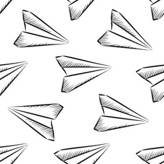 Paper Plane Seamless Pattern