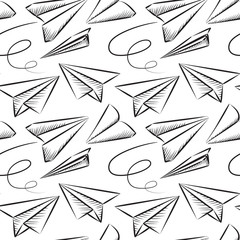 Paper Plane Seamless Pattern