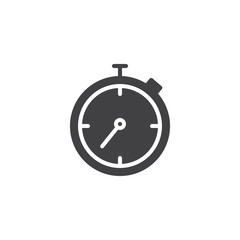Stopwatch vector icon. filled flat sign for mobile concept and web design. Chronometer simple solid icon. Symbol, logo illustration. Pixel perfect vector graphics