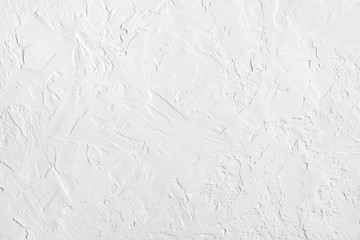White abstract rough textured wall. Vintage background pattern