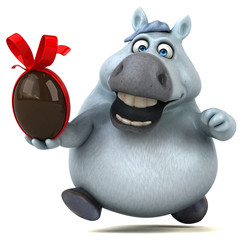 Naklejka premium Fun horse - 3D Illustration