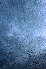 Drops on the glass