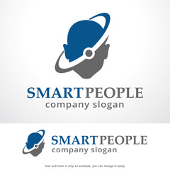 Naklejka premium Smart People Logo Template Design Vector, Emblem, Design Concept, Creative Symbol, Icon