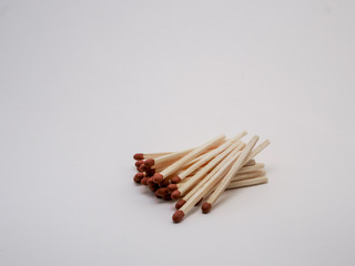 Matches, place for text, close-up