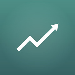 Financial Arrow Graph, aroow rise or up. vector illustration isolated on modern background.