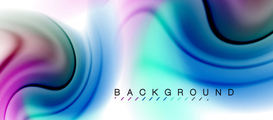 Swirl fluid flowing colors motion effect, holographic abstract background