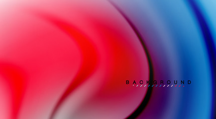 Swirl fluid flowing colors motion effect, holographic abstract background