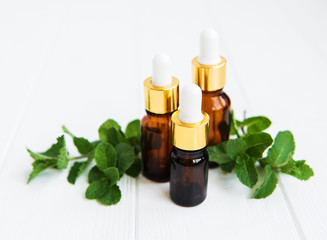 essential aroma oil with mint