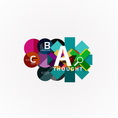 Paper infographic banner template with a b c options, infographics elements