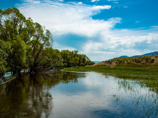 Obraz premium Montana Flooded Fields and Streams