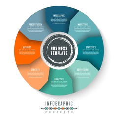 Infographic timeline template can be used for chart, diagram, web design, presentation, advertising, history. Vector infographic illustration