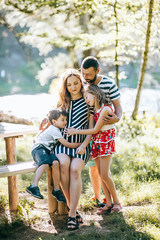 Fototapeta premium Happy family having fun.Happiness and love in family life. Happy family concept.