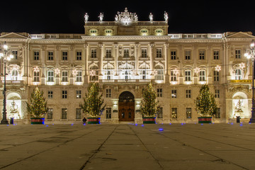 Palaces of Trieste. Night of dreams in Piazza dell'Unità