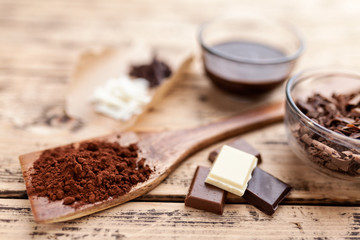 Delicious and tasty chocolate background