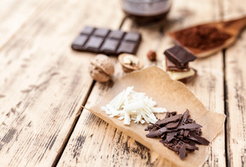 Delicious and tasty chocolate background