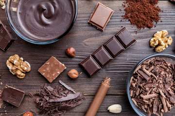Delicious and tasty chocolate background