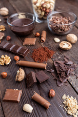 Delicious and tasty chocolate background