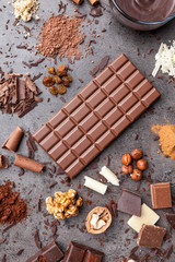 Delicious and tasty chocolate background