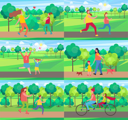 Collection of Mothers and Children Illustrations