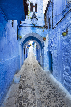 vertical tunnel on the street in Morocco city