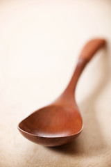 Wooden spoon view