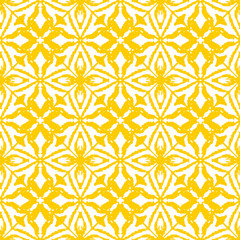Seamless ikat pattern in yellow