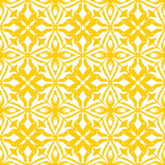 Seamless ikat pattern in yellow