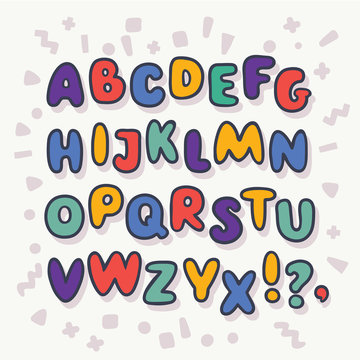 Vector bubble alphabet, Letters A-Z.