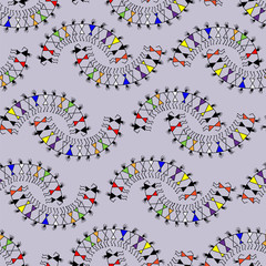 seamless warli tribal art